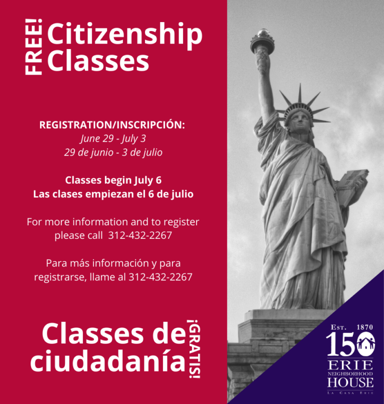 Citizenship Class Registration/Registraciones para Clases de Ciudadania